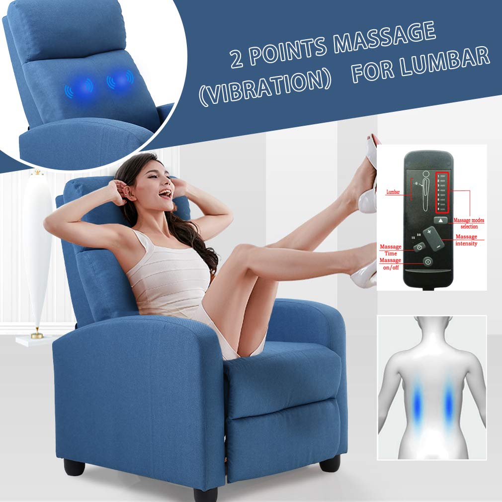 BestMassage Recliner Chair No Massage Function | Leather Black