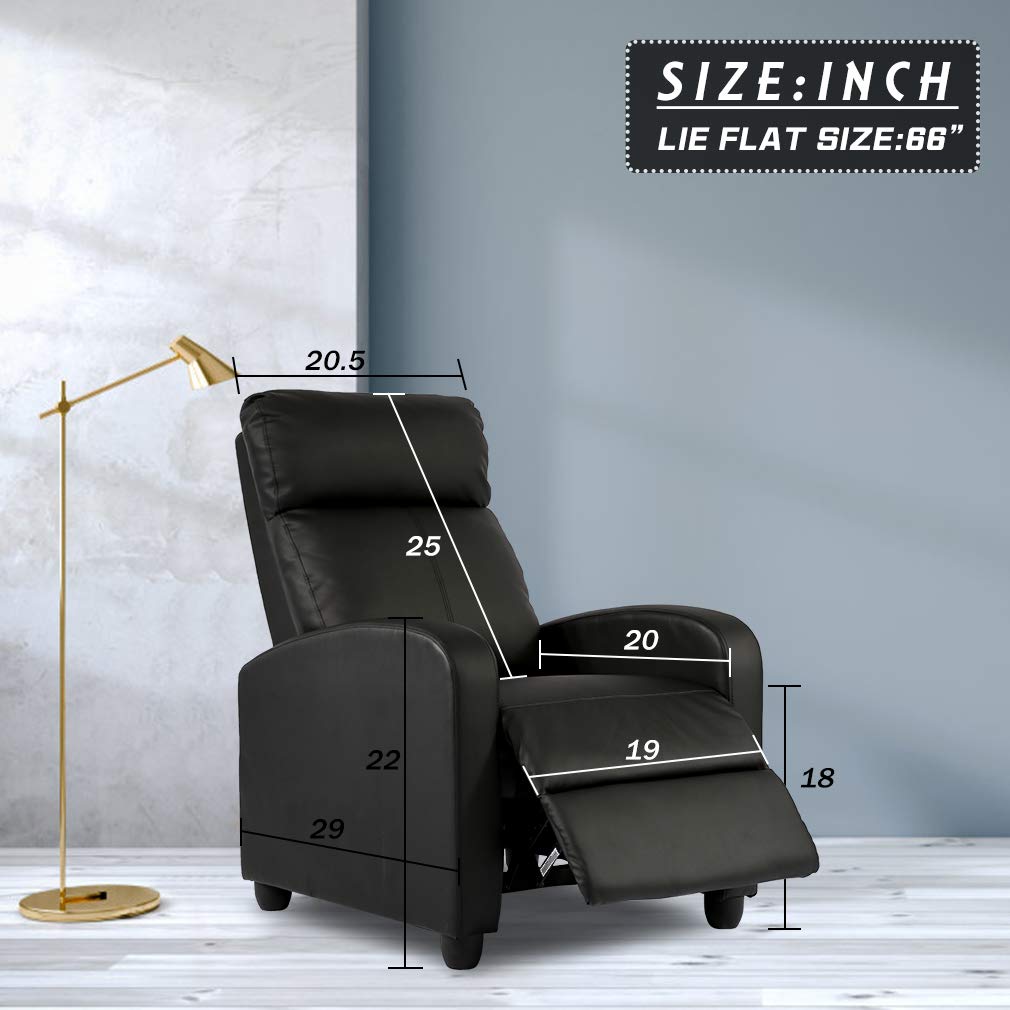 BestMassage Recliner Chair No Massage Function | Leather Black
