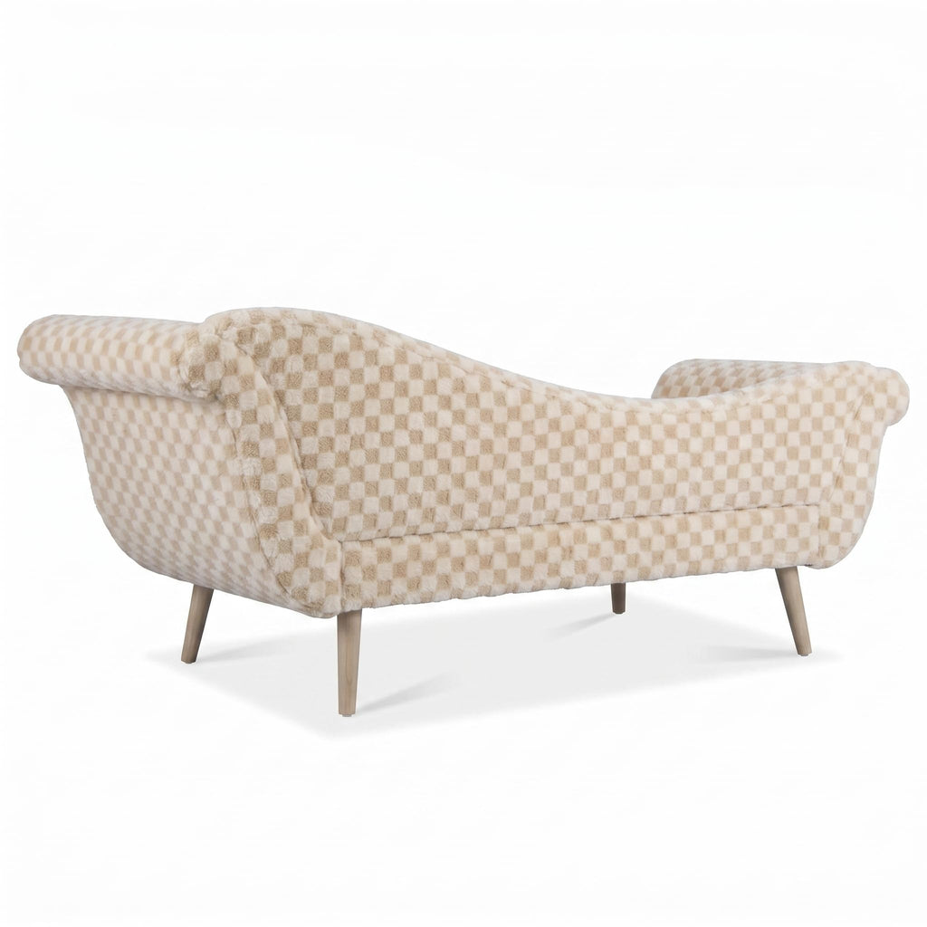 ERYE Boucle Upholstered Left Facing Chaise Lounge Indoor for Living Room Bedroom,Comfy Single Chaise Lounge Modern Leisure Recliner Sleeper Sofa Daybed, Easy Assemble