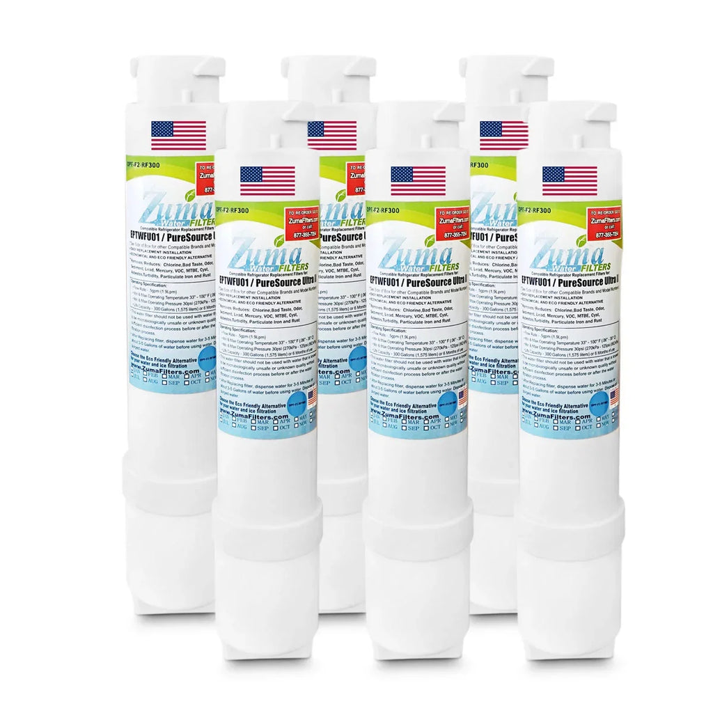 , with - Ice Made in - Filter Brand Pack U.S.A. Compatible ZUMA Water 6 and , FPBS2777RF9