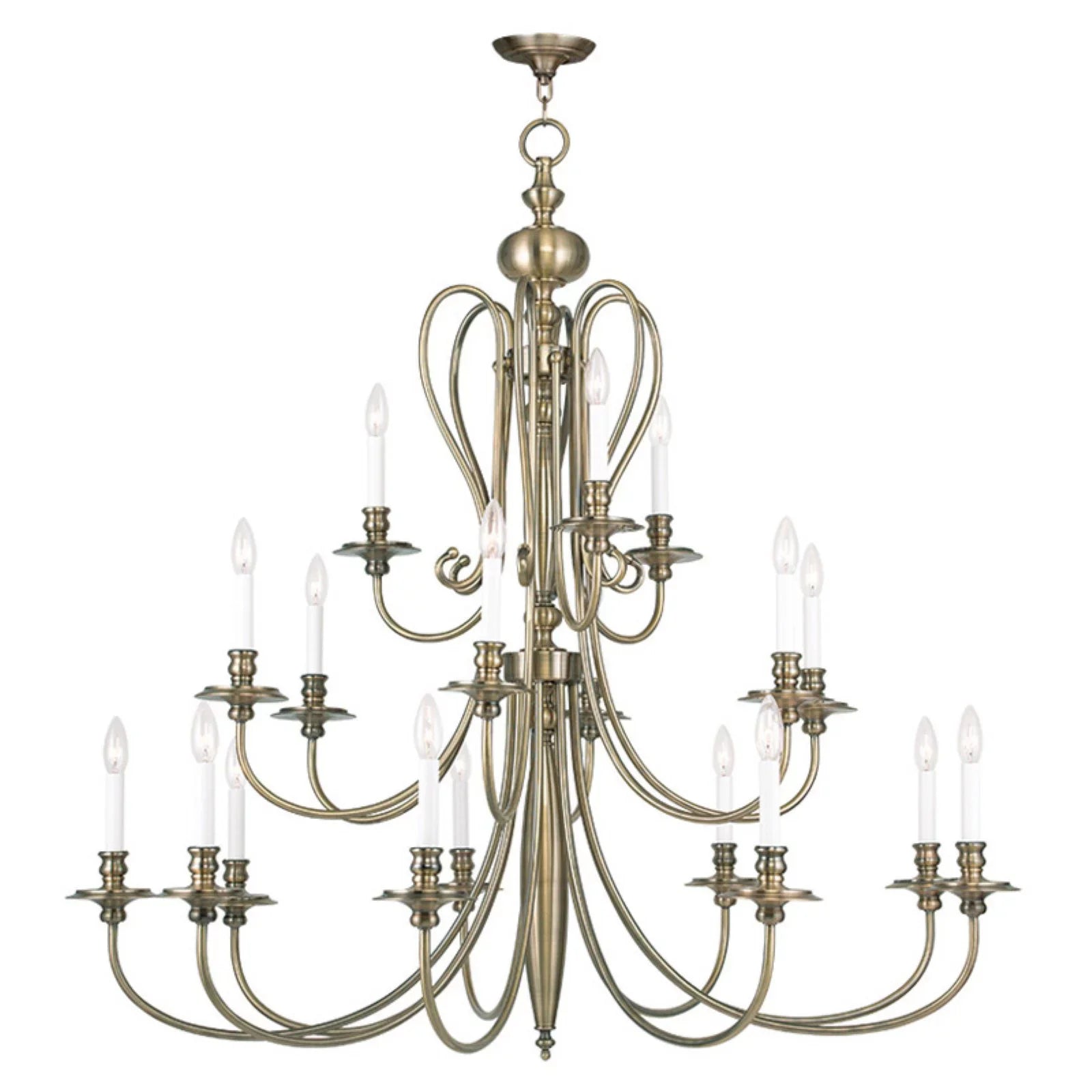 in Chandelier Light Lighting-Caldwell Inches by 18 5179-01-Livex Traditional high wide Style 46 - Inches 44 -