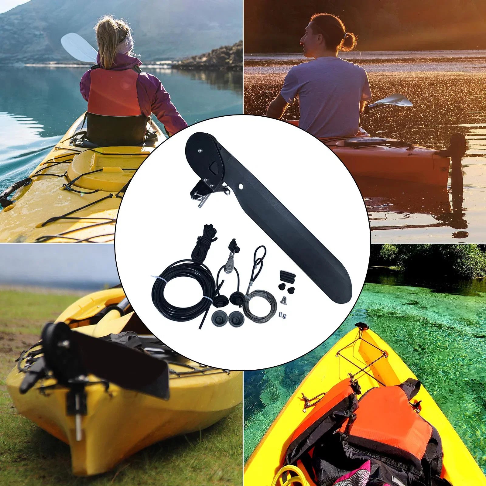 Kayak Steering System Boat Direction Rudder Canoe for Fishing Control