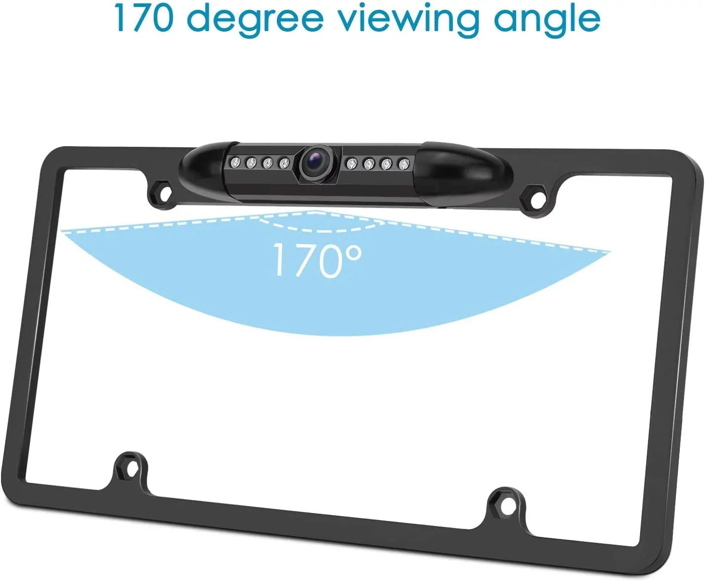 JVC Backup for KWV830BT License Camera Rearview KW-V830BT Plate Frame Black