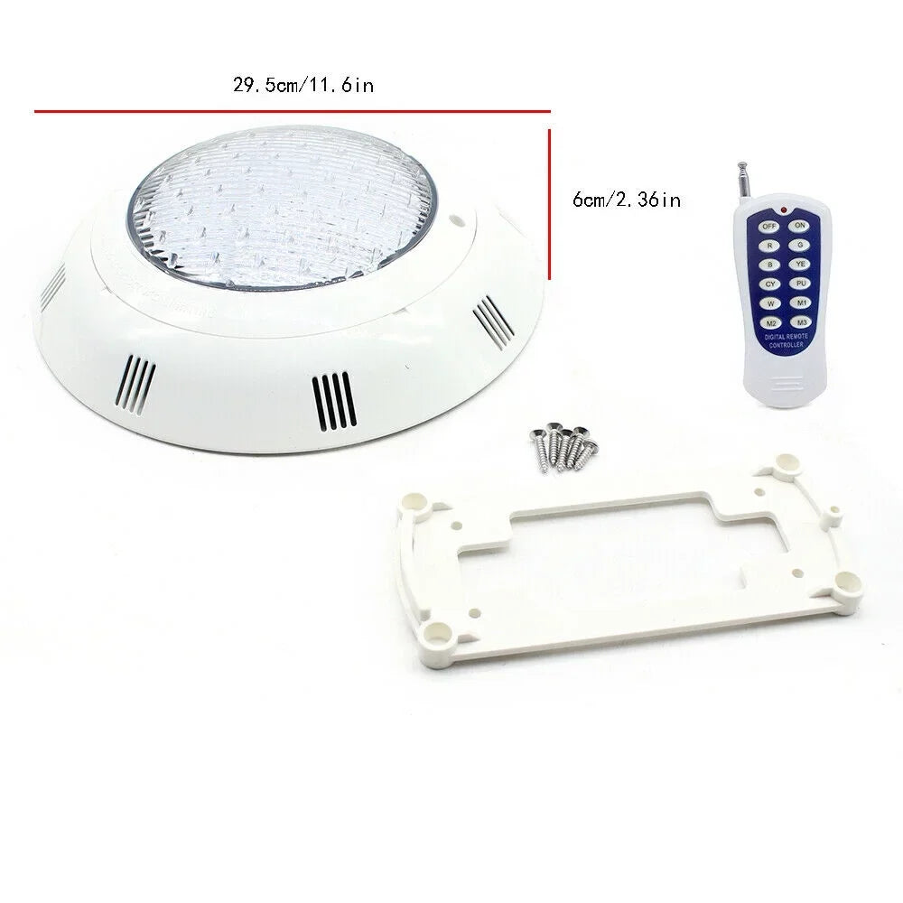with RGB IP68 Pool 7Color Fountain Light LED Fichiouy Remote AC12V 36W Swimming Lamp Waterproof Lamp Pool Lights