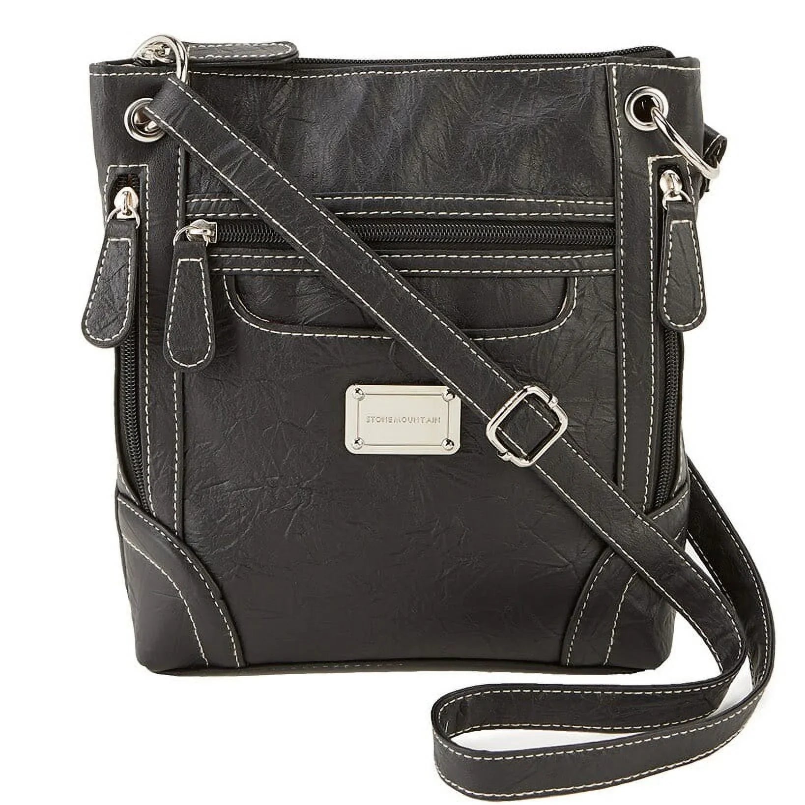 Crossbody Mountain Stone Black Bags - Large