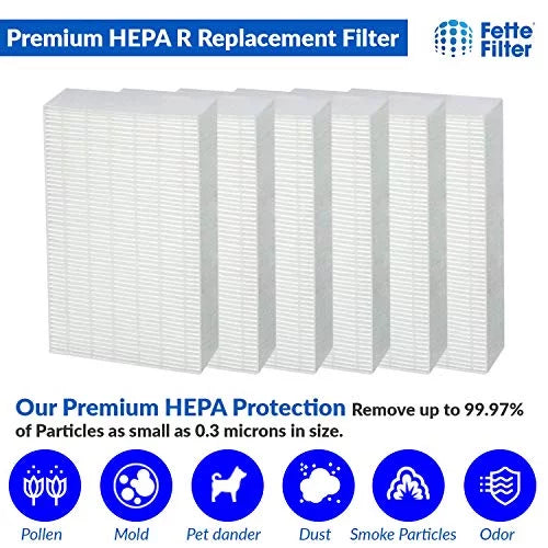 Filter HRF-R2 HRF-R3 Replacement Pack Compatible 6) R HRF-R1 HEPA with Filter (Pack Honeywell True of