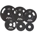York G2 5 Plate, Cast Line Thin Olympic Dual Barbell lbs Black - 7421 Iron Grip