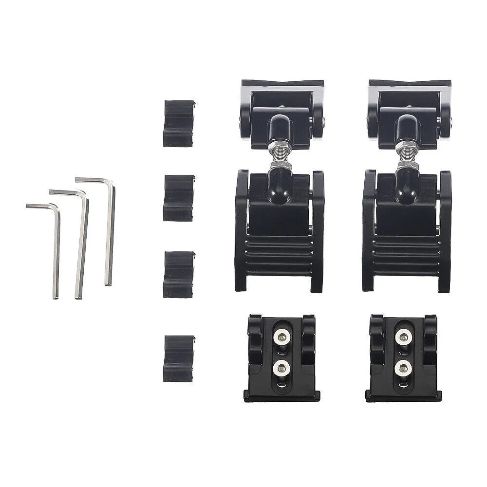 for - Catch Hood Latch Wrangler Jeep Set JK Front Jahy2Tech 07-18 Increased of Protection 2 Lock Black Vehicle