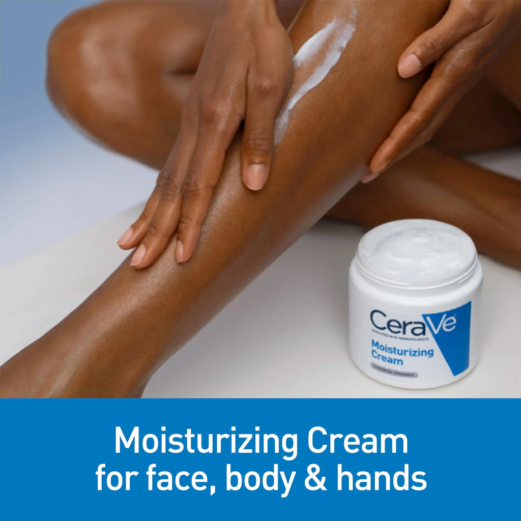 CeraVe Cream Moisturizing Hydrating Face Hyaluronic | Free Moisturizer and and Ounce Moisturizer Fragrance | 19 | Non-Comedogenic Acid | with Skin Body Body Dry | Cream for Ceramides