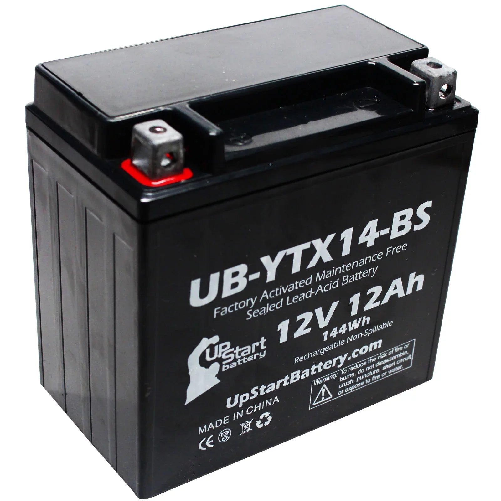 UB-YTX14-BS 12AH, Activated, BMW F800ST, Maintenance UpStart Replacement 2010 - Motorcycle Battery Battery 5-Pack for Free, 800 GS 12V, CC Factory