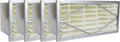 (4-Pack) Replacement Filter Filterbuy Rigid 14, Air MERV Header Filters 12x24x6 Cell HVAC