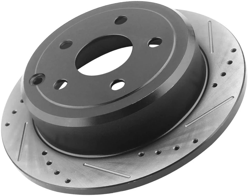 Caliber, Rear Compatible Rotor & Slotted Sebring, 200 Rotors Drilled 262mm Jeep with Brake Motors Patriot, Mitsubishi Brake Afa Avenger Dodge Compass Chrysler Lancer