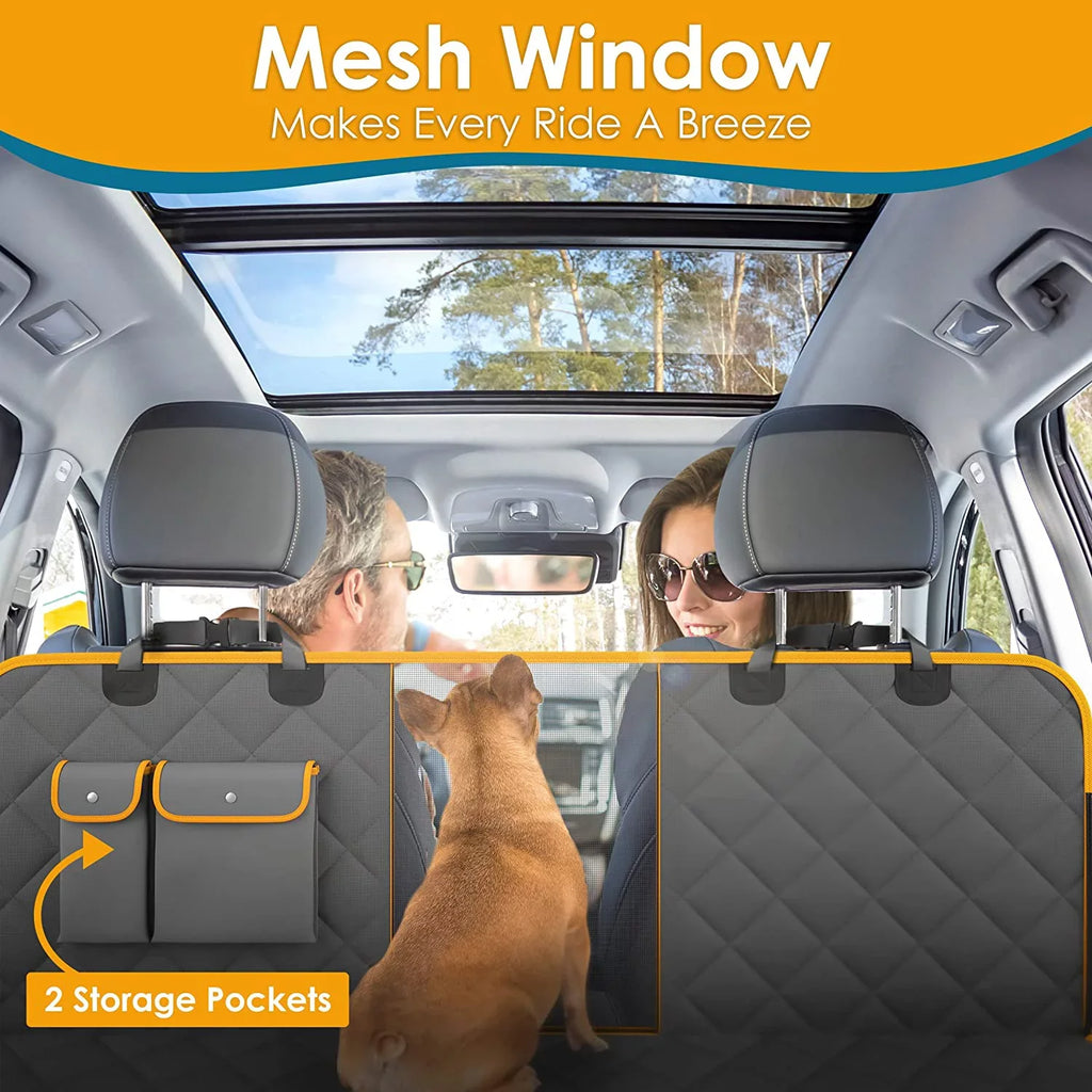 with Dog – Belt Seat Car Dogs – with – Seat for Scratcroof SUV, Covers Mesh Window Car Covers Car Bonus Waterproof PAWBEE for Car Hammock & Cover Dog Cars Dogs & Trucks Seat Front for Seat Nonslip