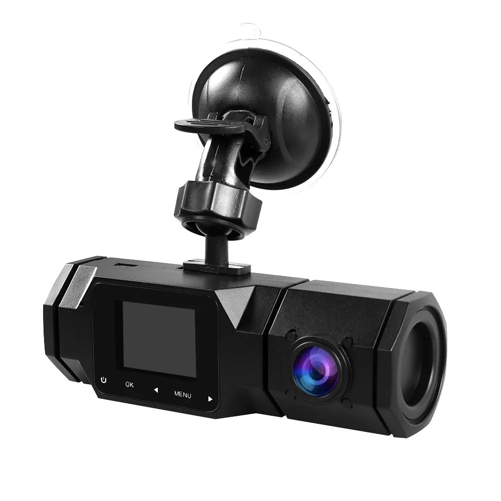 Front Locked, Detection, 1080P 1.5in and Dash Driving Dual Channel Parking Loop Motion Dashboard 2 Recorder Accident Camera Recording, Night SOATUTO Car Vision, IR IPS Cam Cabin Monitoring, with
