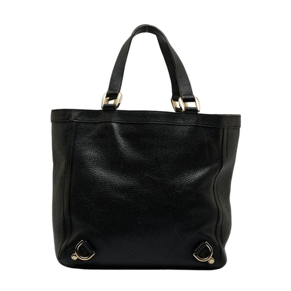 Handbag GUCCI Tote Leather (Good) Gucci Women's 130739 Pre-Owned Black Bag Abbey