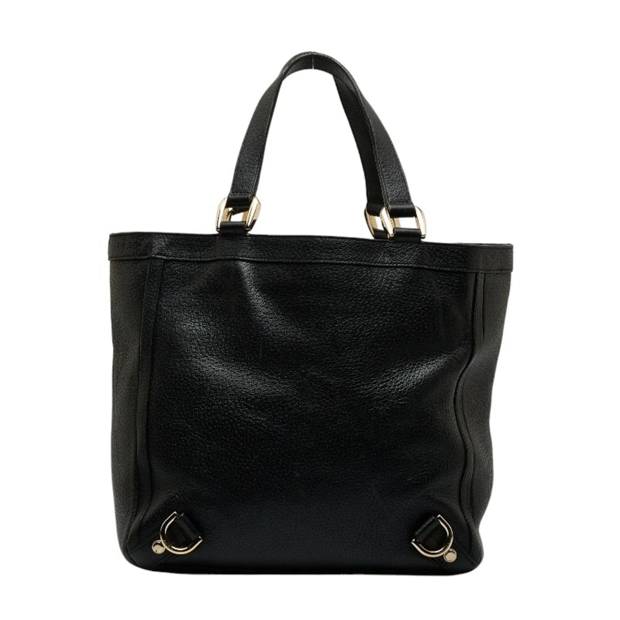 Handbag GUCCI Tote Leather (Good) Gucci Women's 130739 Pre-Owned Black Bag Abbey