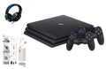 1TB Bundle 4 2 Like Sony Pro Controller Black PlayStation Kit Console Gaming BOLT AXTION Cleaning With Headset New