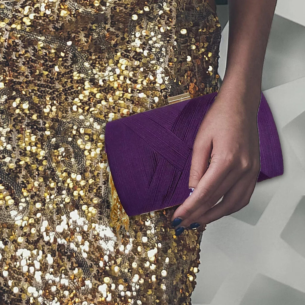 Tassel , Handbag Clutch Women Evening Clutch Luxury Bag Purses Shoulder Bag