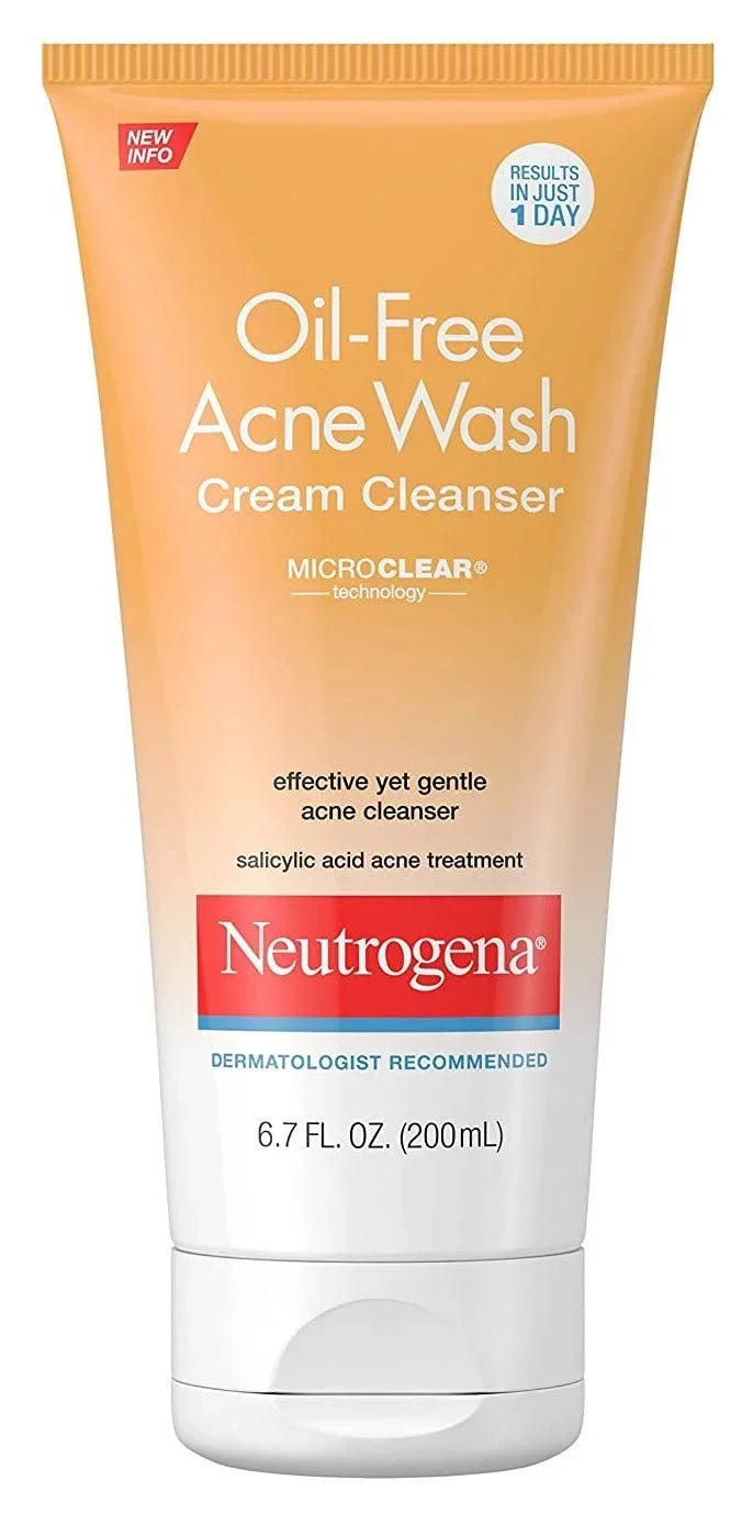 Cream 6.7 Of (Pack Neutrogena Ounce Cleanser Acne (200Ml) 3) Wash