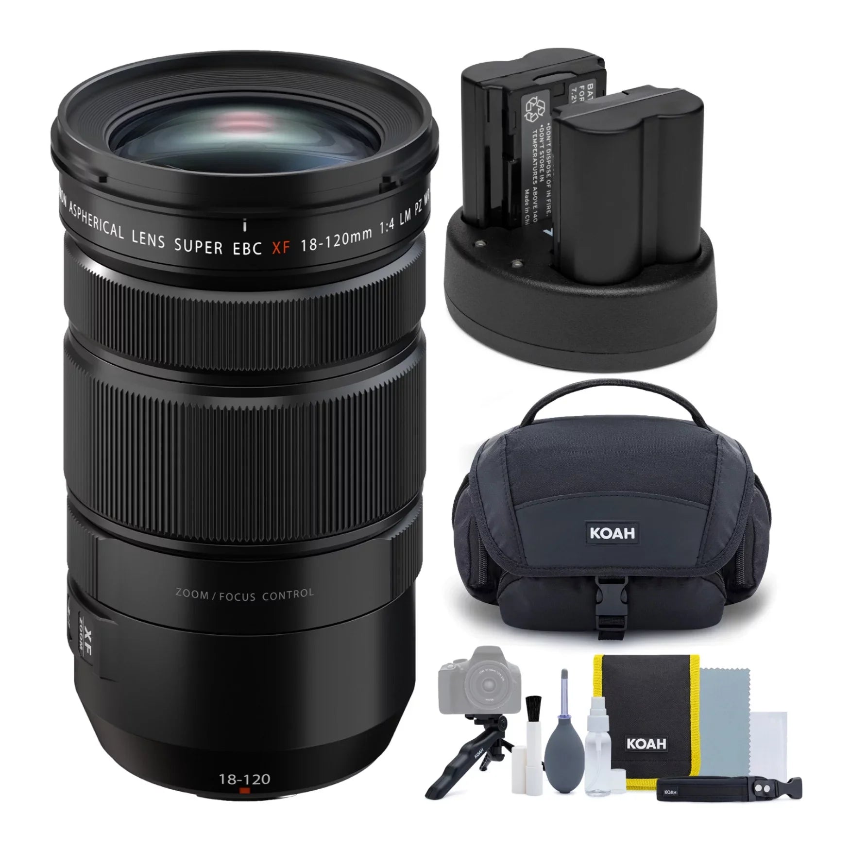 LM Battery 18-120mm Lens f/4 Bundle Fujinon Charger with PZ WR XF and Fujifil