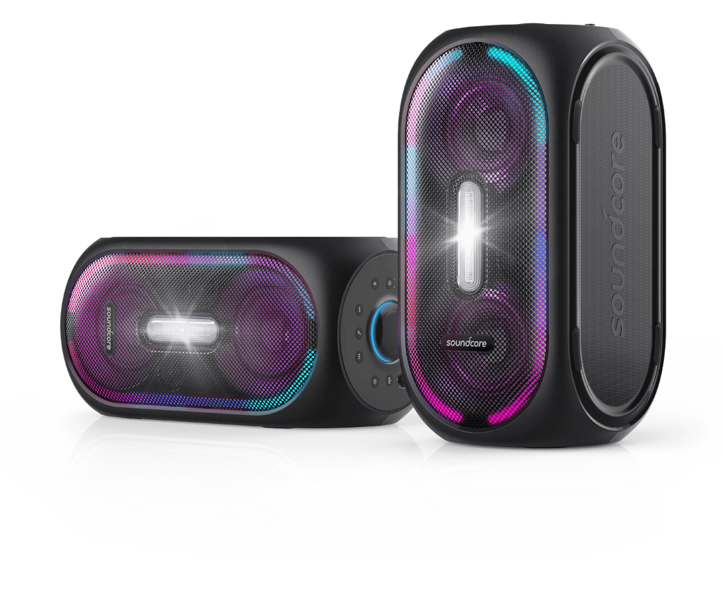 Input Anker Microphone 107dB Light Show, PowerIQ, Karaoke, Hour Sound, Speaker Portable Rave Outdoor, Soundcore BassUp Playtime, Water with BBQ, with Party Technology, For Party Speaker 24 Resistant,