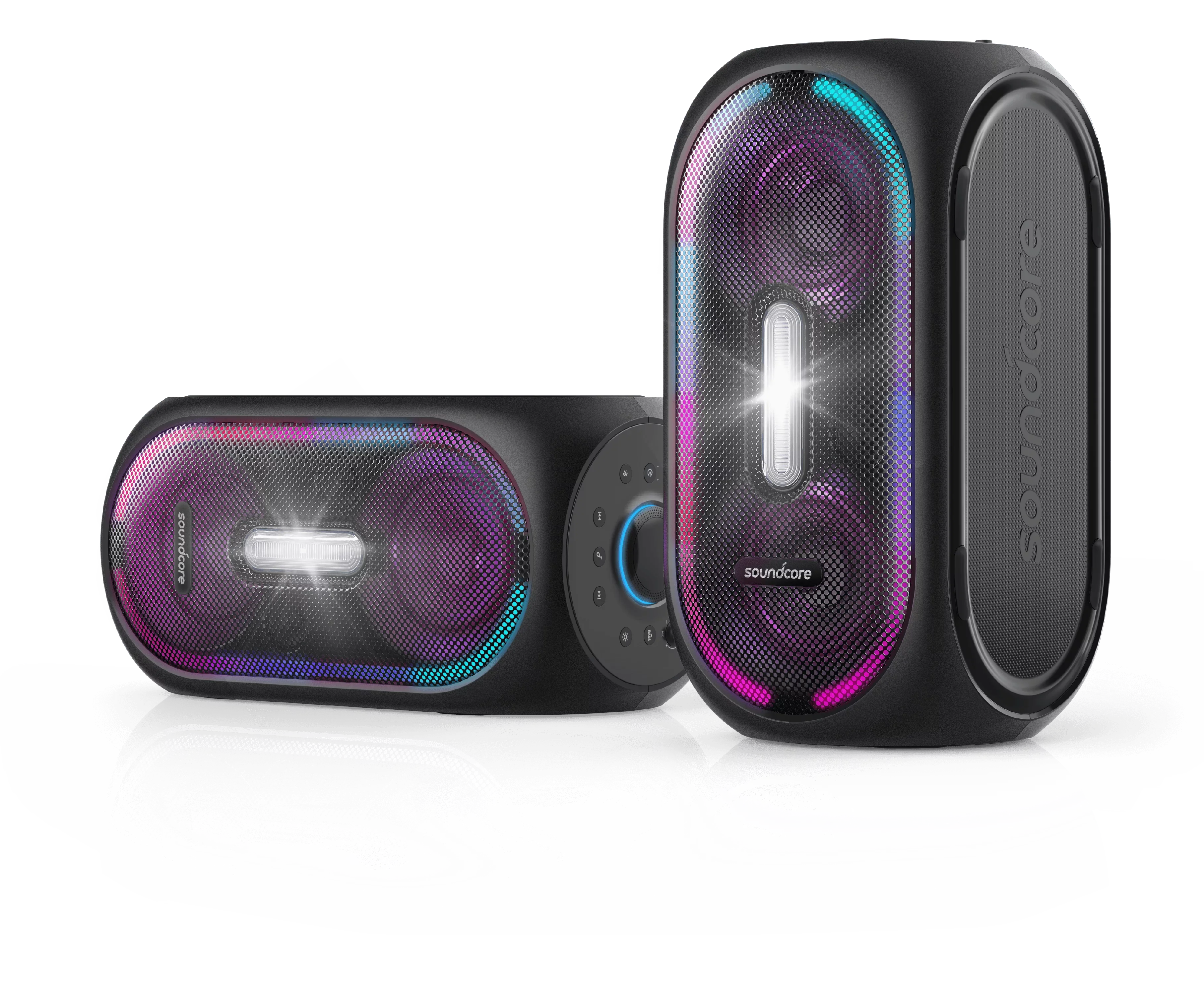 Input Anker Microphone 107dB Light Show, PowerIQ, Karaoke, Hour Sound, Speaker Portable Rave Outdoor, Soundcore BassUp Playtime, Water with BBQ, with Party Technology, For Party Speaker 24 Resistant,
