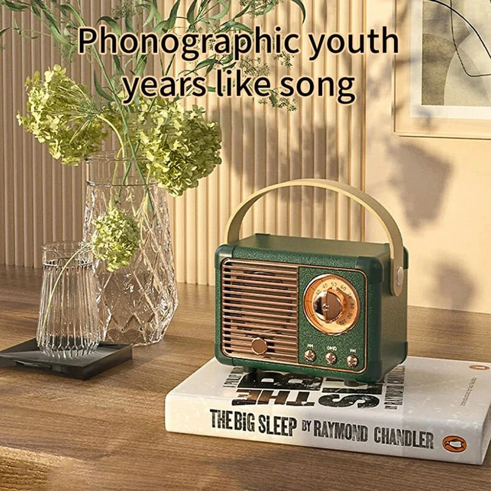 Portable Smart Music Speaker Quality Box High Subwoofer Wireless Card Radio Creative Outdoor Mini Cute Retro