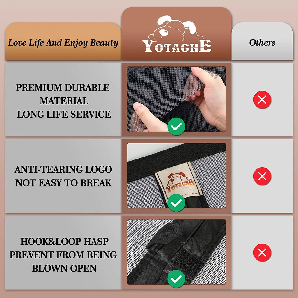 Yotache Size x Fits Fits Air Fresh 36 with Door 36" 96, Screen Size Enjoy Duty 97" Black x x Heavy Screen Screen 96" Door Doors Size Magnets 38" Door