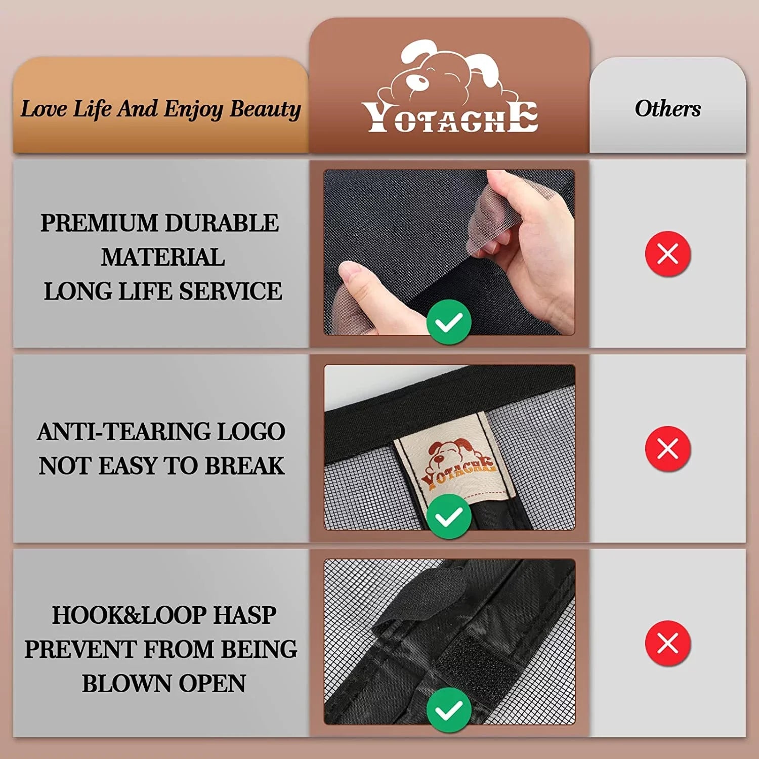 Yotache Size x Fits Fits Air Fresh 36 with Door 36" 96, Screen Size Enjoy Duty 97" Black x x Heavy Screen Screen 96" Door Doors Size Magnets 38" Door
