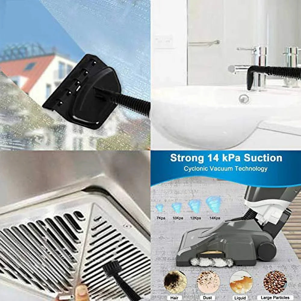 Multi-Function of Heating Fast 10 ml, Mop Types 3.5M 300 Stream 1500 1, for 20 All Carpet/Floor, Up, Clearner In Wire, White/Green Steam W, sec Suitable
