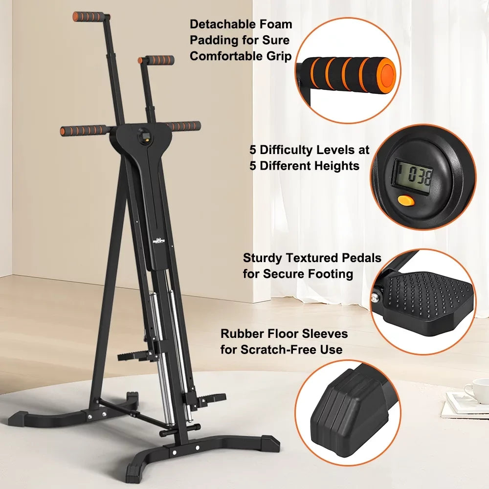 5 Climber Levels Display with Gym Exercise Sports Machine LCD Relife Home for Vertical Adjustable