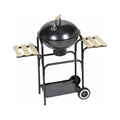 with Steel Hiking, Camping 38 and 2 Working Stand Cooking, Wheels Tables BBQ Picnic, Grill Side Dcenta Garden, Smoking, Party, Height Charcoal Patio Barbecue Inch for Grilling,