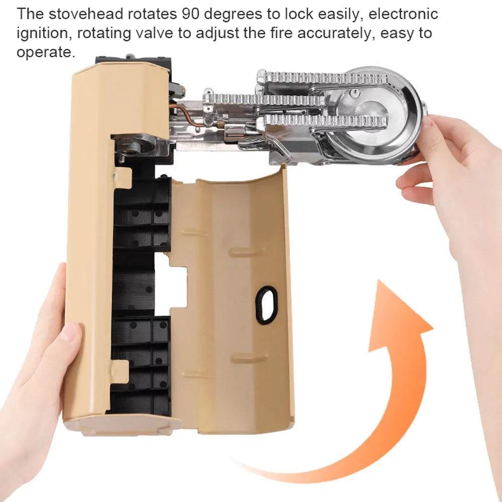 Stove Camping Bag Cooking Electronic Folding Cassette Pincnic Hiking Camping - Great Nebublu Portable Backpacking Butane 2600W Ignition, - Carrying Stove - for
