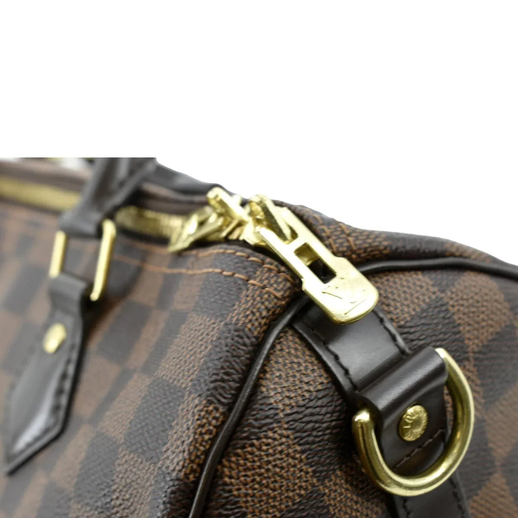Damier 30 Ebene Shoulder LOUIS Bag VUITTON Speedy Brown Pre-owned Bandouliere