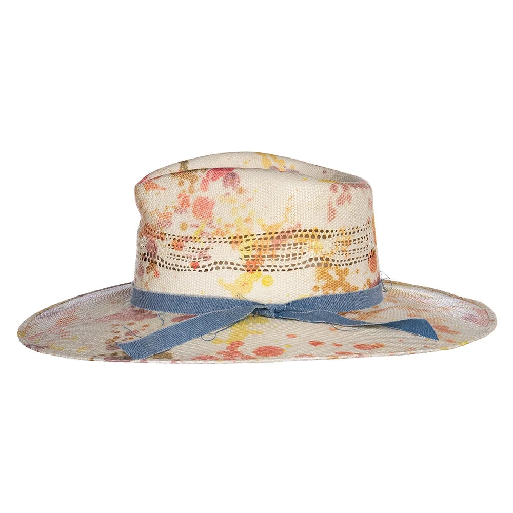 Brim 1 XL Splash 3 3/4` Fashion Womens Multi Hat Horse Charlie Splattered Big