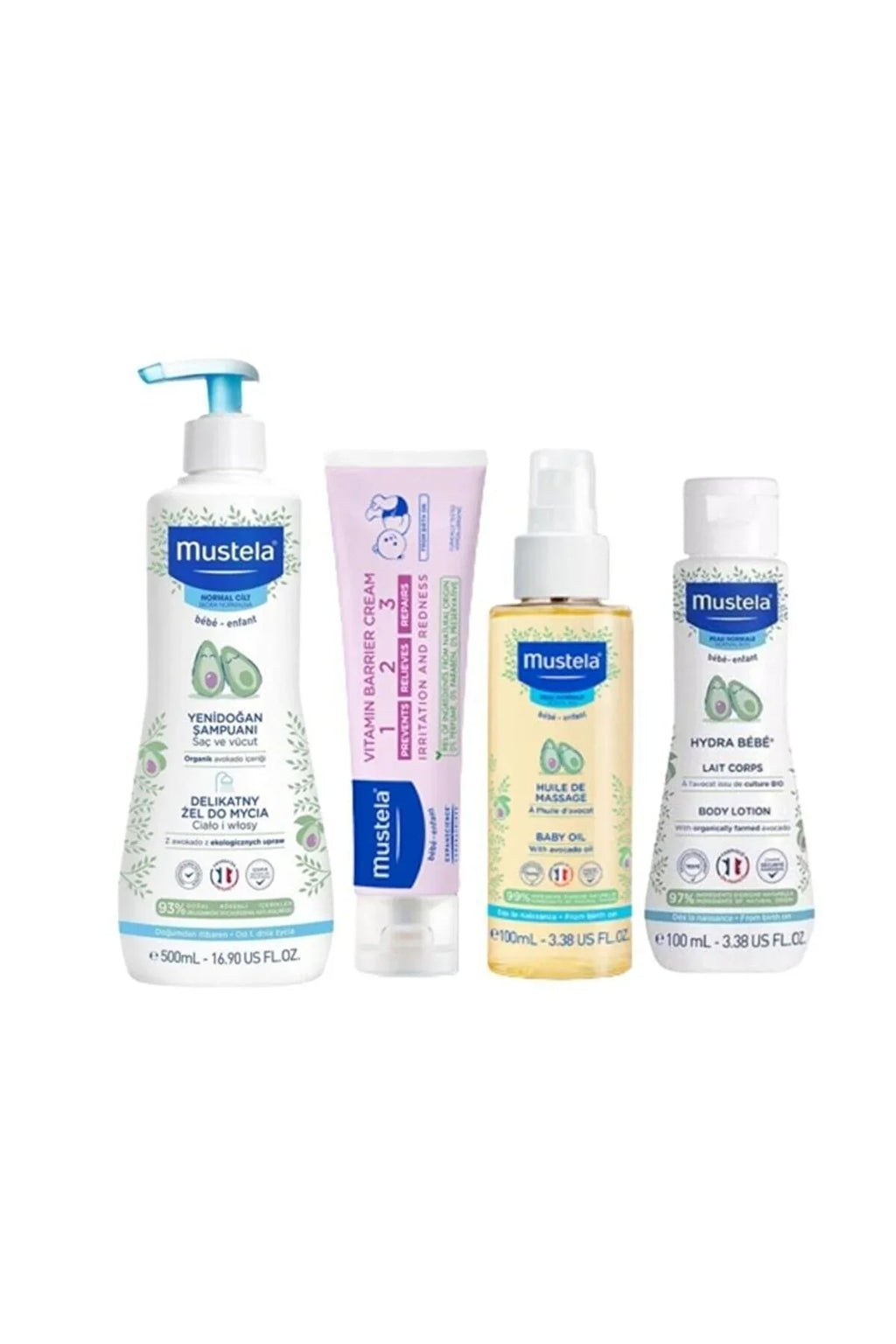 Newborn Oil, Anti Shampoo, Set Baby Baby Care Baby Nappy Cream Mustela Lotion, Body Hello Massage Moisturizer Baby Rash