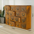 Wood Organizer Apothecary Desk Drawer Box Cabinet Drawers Retro Storage 16