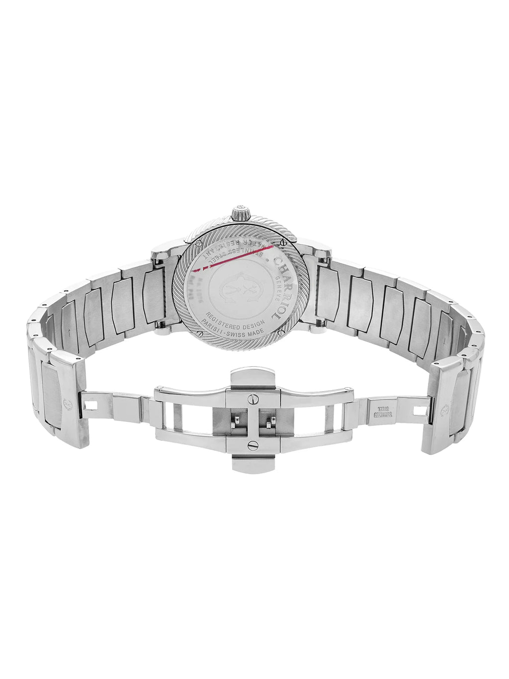 Watch Quartz Steel P40S2.930.002 Mens 40mm Blue Charriol Stainless Parisii Dial