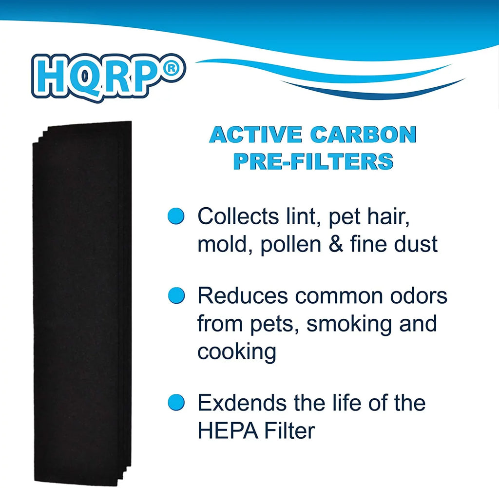 Replacement with AC5250 Carbon Compatible Filters C & Filter Air GermGuardian HQRP 4-pack AC5350B AC5000E AC5250PT AC5350W (Reserve) AC5300B Purifiers, AP2800CA 2pcs Kit: FLT5000