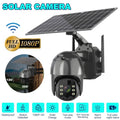 Solar Outdoor IP66 Wireless 1080P PTZ PIR Detection, Surveillance Camera Audio, 2-Way Detection AI HD Waterproof, Security WIFI Camera, DFITO Human CCTV Camera Security Motion