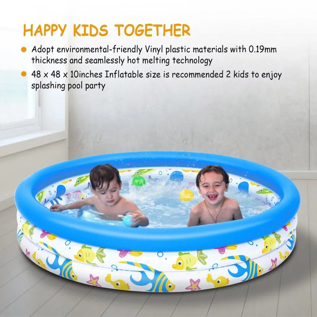 Up 48x10In Inflatable Ball Pool Foldable For Swim Pool 2 Center Kids Pool Blow Family Swimming