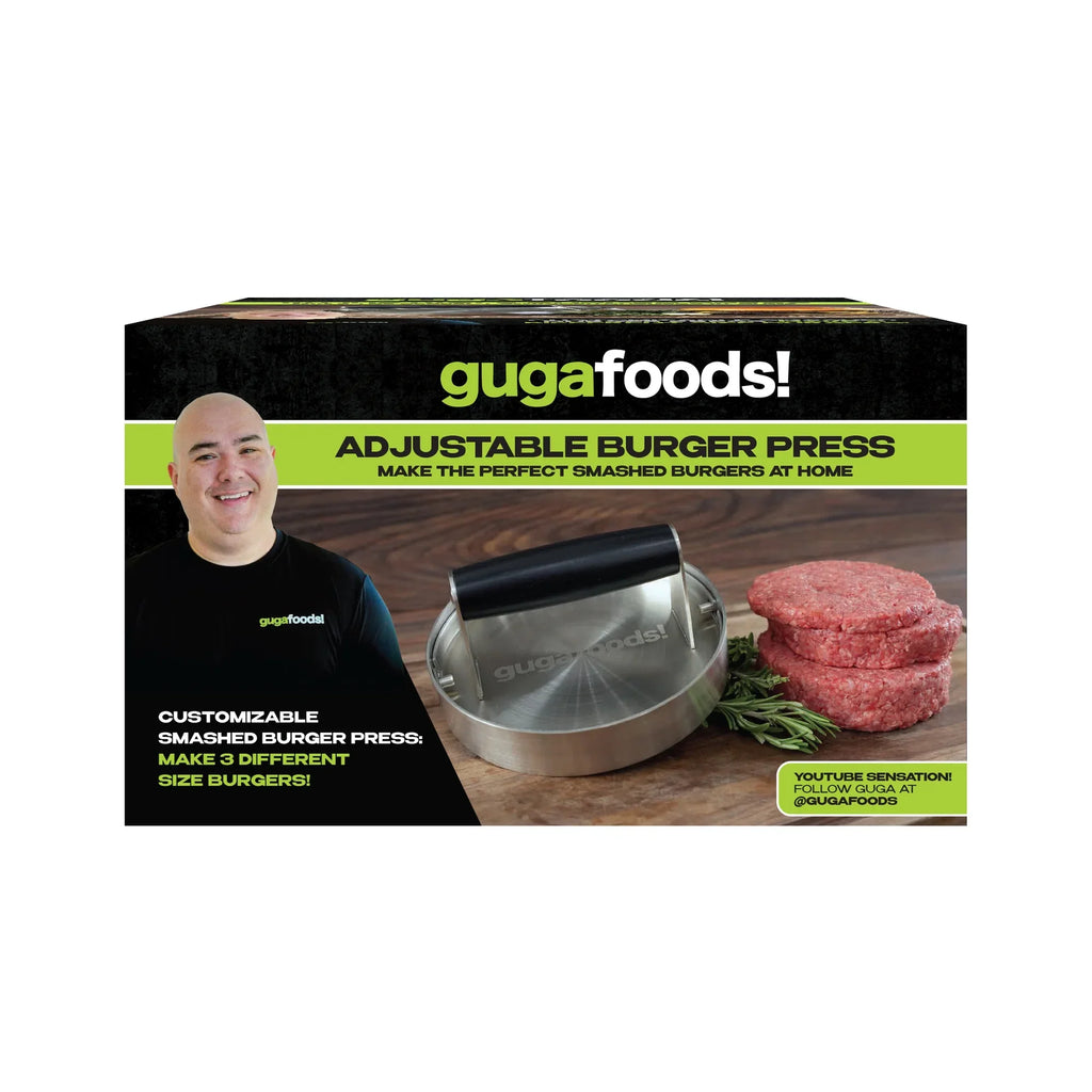 Press Patty Adjustable Guga Smashed Hamburger Burger Stainless Steel Foods Kit, Maker,