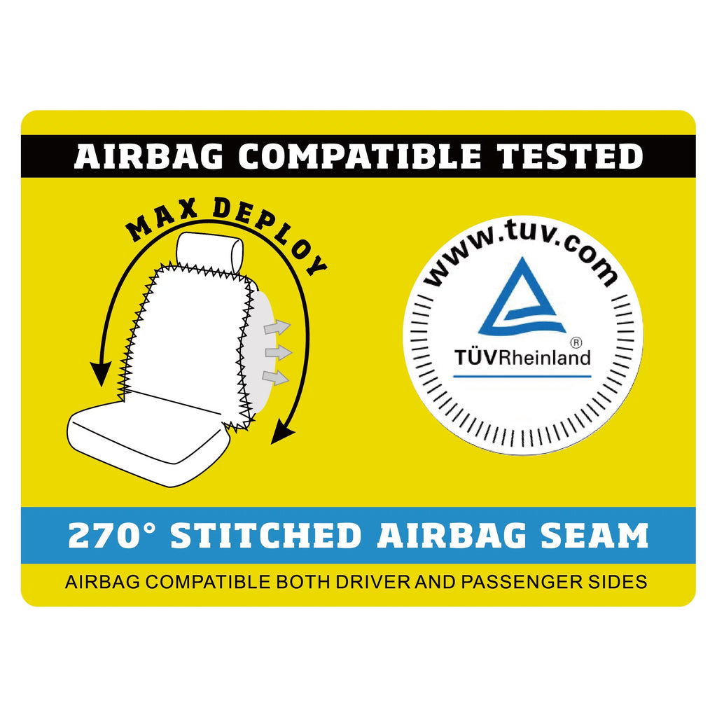 Auto Black, 2102SC035 Car - Fit 2 Piece Seat Leather Premium Cover Drive Universal Checker Diamond