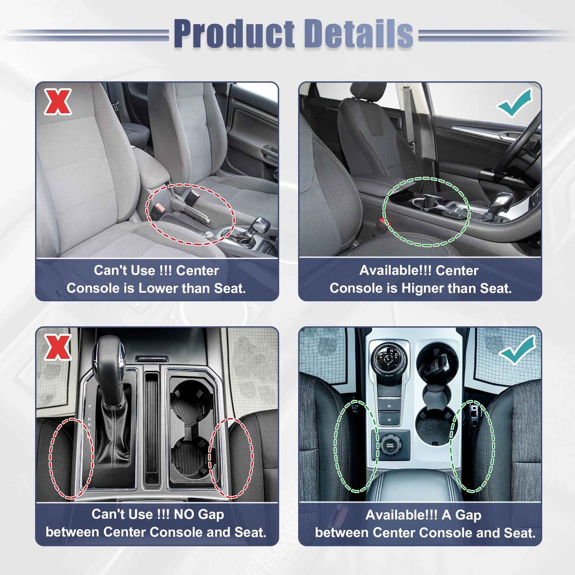 Brown Filler Gap Seat Storage Car Car Pocket Beige Side Multi-function Seat Box Organizer Console 2pcs