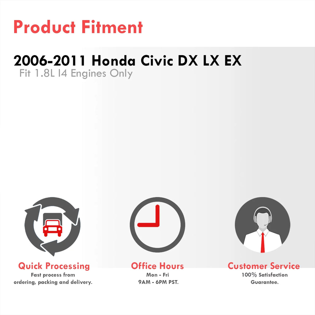 Intake Distributors JDM Pipe LX 2006 2009 06 2007 AJP 2008 CAI Cold For DX System 08 Aluminum 1.8L + Black EX Air 07 Piping 11 Civic Induction Filter Honda 2010 09 L4 Compatible/Replacement 2011 10