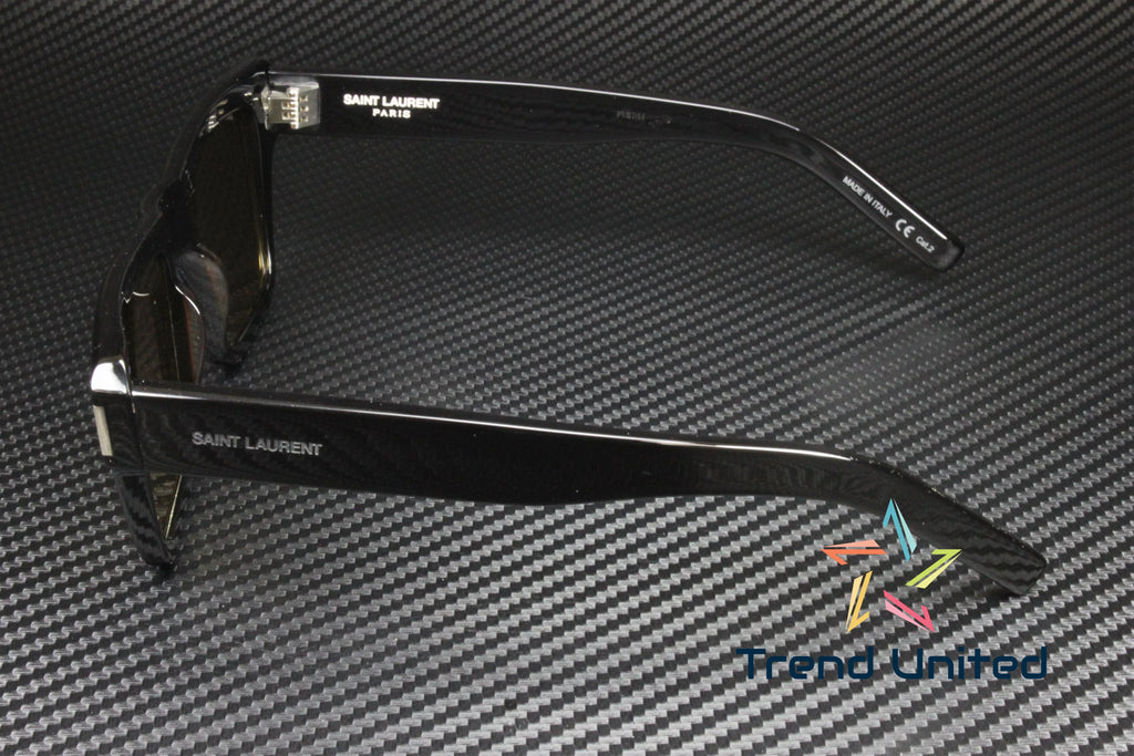SL 004 469 Black 51 SAINT Sunglasses Men's Shiny Yellow Square mm LAURENT