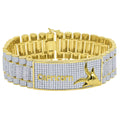 Simulated Capricorn Yellow Diamond Astrology Bracelet Tone Horoscope Gold Zodiac 8.5'' Sign Mens 14K Horse