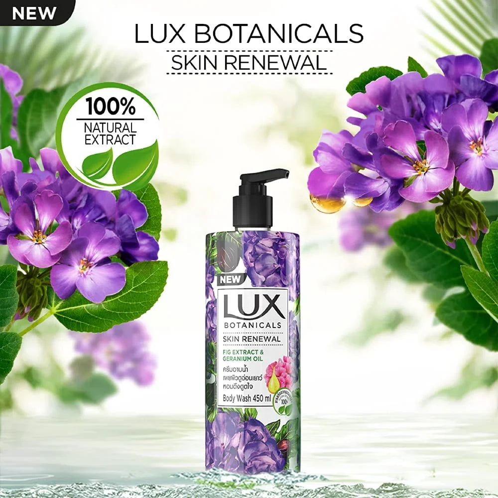 Free Paraben, Ml 450 Skin Natural Loofah, Botanicals Renewal No Shower Gel, Lux Extracts,