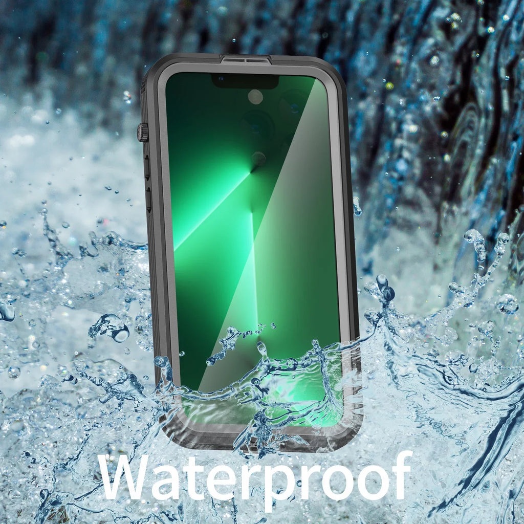 Waterproof, 14 for Protector 6H iPhone for 6.7" [Real 360][IP68 Pro - Dropproof][Dustproof][Compatible Underwater][14FT Pro Black Max with iPhone 14 Built-in Case MagSafe] Military Max Screen