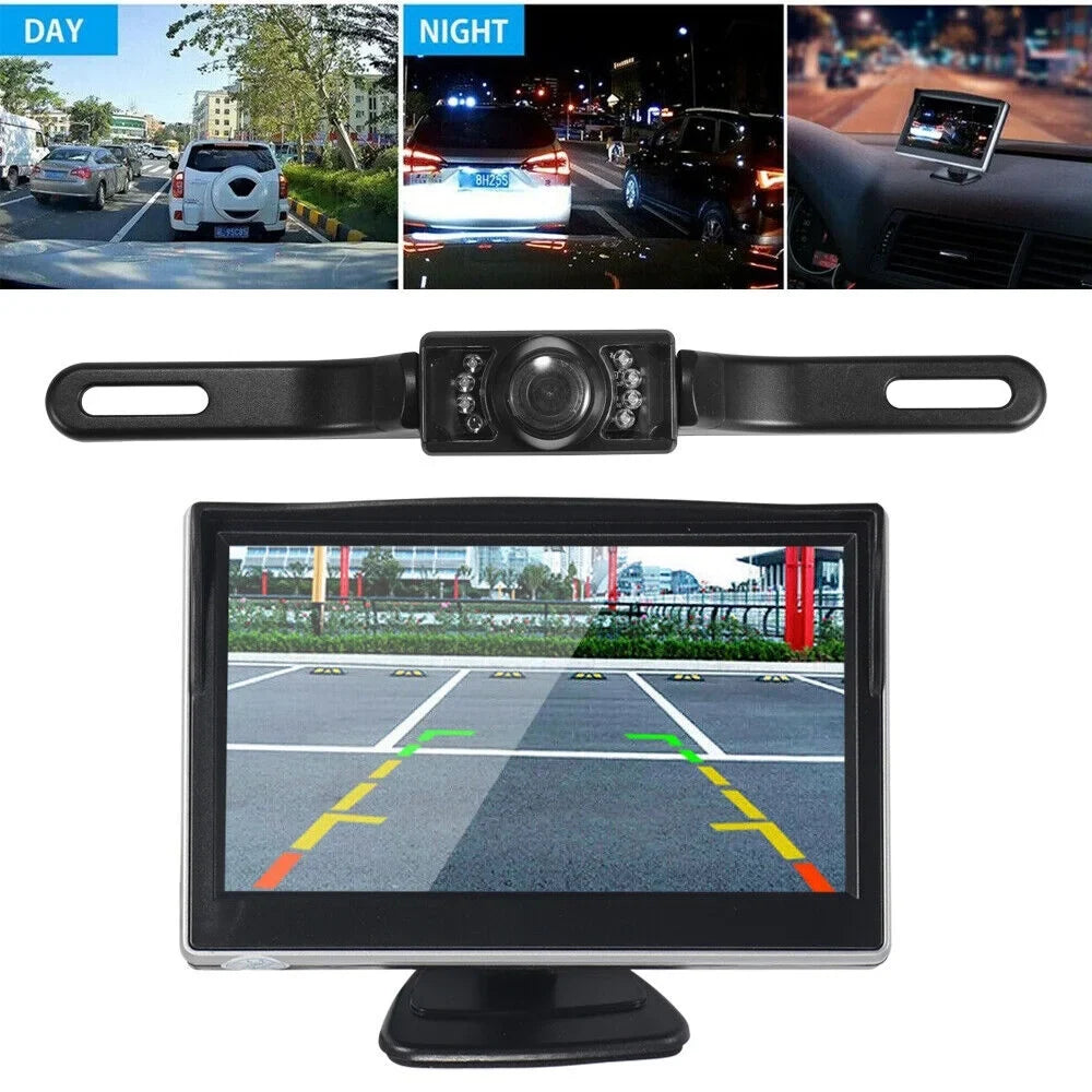 Monitor Night Car HD Waterproof 5" Paddsun Rear Kit View Backup Vision Camera Wireless